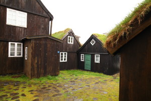 A backyard in the old town of Torshavn